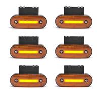 6X Supporti Per Luci LED Arancioni 12-24V Per Camion Volvo DAF Rimorchio Telaio
