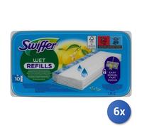 6x Swiffer Panni Pavimenti Polvere 10 Pz. Umidi