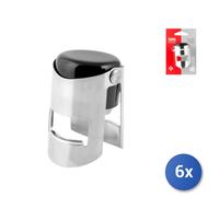 6x Tappo Champagne Inox Soave Nero Home
