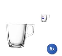 6x Tazze Caffè Nuevo In Vetro Trasparente Senza Piatti Cl9