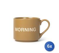 6x Tazze Jumbo H&H Mix&Match In New Bone China Colori Assortiti Cc380