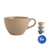 6x Tazze Te' Jumbo Countryside Cc335 Stoneware