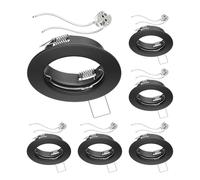 6x telaio di montaggio a soffitto FERE rotondo nero opaco