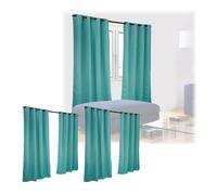 6x Tende per salotto e camera da letto in verde oscuranti e opache 245 x 135 cm