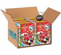 6X Valfrutta Triangolini Succhi di Frutta per Bambini al gusto di Pesca 100% Naturale, Scatola 8x100ml [CAIYA® BOX da 6 Confezioni]