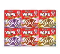 6x Vape Spirali Profumate Lavanda Geranio e Citronella Repellente Antizanzara contro Zanzare Comuni e Tigre Presidio Medico Chirurgico - 60 Spirali Profumazioni Assortite