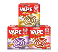 Vape Spirali Insetticida Zanzare Comuni e Tigre Efficaci 8h Profumate Geranio Lavanda e Citronella per Luogi Aperti e Semi-Aperti Presidio Medico Chirurgico - 60 Spirali Profumazioni Assortite