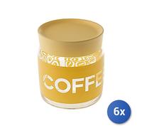 6x Vasi Bormioli Rocco modello softcafee con decoro con capacità di lt 0,75