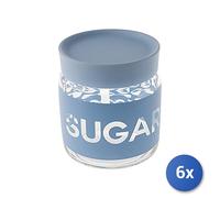 6x Vasi Bormioli Rocco modello softsugar con decoro con capacità di lt 0,75