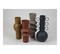 6X Vasi Da Tavolo In Metallo Vari Design Per Piante Pampas E Decorazione