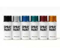 6x VERNICE SPRAY MIX DI COLORI METALLIZZATI VINTAGE 150 ml