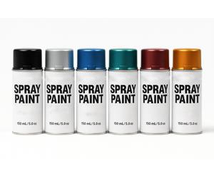 6x VERNICE SPRAY MIX DI COLORI METALLIZZATI VINTAGE 150 ml