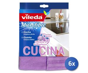 6x Vileda Panno Microfibra Cucina