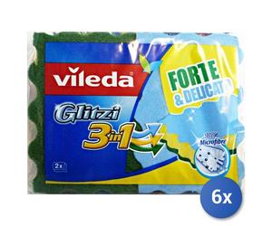 6x Vileda Spugna Glitzi 3In1