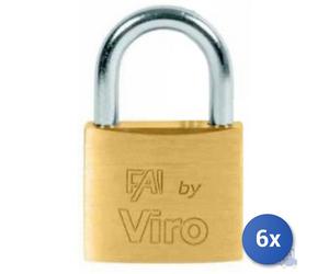 6x Viro S.P.A. Lucchetto Ottone Fai Arco Normale Mm 50 - 555