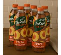 6x Vitasnella DepuraThé Pesca 1,25L - Tè Zero Zuccheri con Erbe Depurative
