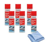 6x Würth - Attivo detergente per parabrezza in schiuma + 1 panno in microfibra Classic gratisF