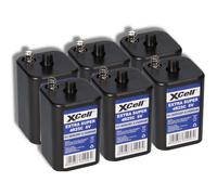 6X XCell 4R25 6V-Block Batteria SET - 6 Volt 9500 mAH