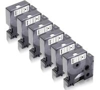 6x XemaX Compatibile Nastri Etichette per D1 45013 A45013 S0720530 12mm Nero su Bianco Cassetta per Etichettatrice Label Manager 160 280 210D 360D 420P 220P 120P Label Point 100 150 200 300
