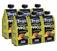 6X Yoga Fruit Pro Ananas con Vitamine, Proteine e Senza Zuccheri Aggiunti 250ml