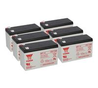 6x Yuasa Batteria Al Piombo NP7-12 Pb 12V 7Ah Vds, Faston 4,8mm Usv-Bleiakku