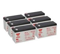 6x Yuasa Batteria Al Piombo NP7-12 Pb 12V 7Ah Vds, Faston 4,8mm Usv-Bleiakku