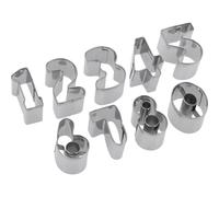 6x Zahlen-Ausstechformen 0 - 9 2,5 CM Acciaio Inox Formina Plätzchenausstecher