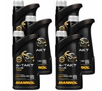 6X1 Litri MANNOL 4-Takt Plus 10W-40 Olio Motore Motorradöl Bike Oil JASO MA/MA2