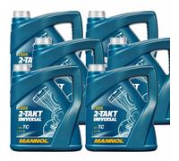 6x4 Litro Mannol 2-Takt Universale olio motore Api TC Jaso Fb Iso L-EGB Minerale