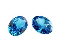 6X8mm Ovale Crushed Ice Cut Loose CZ Stone 5A Cubic Zirconia Gemme sintetiche per la creazione di gioielli n. 19 Blu mare 6x8mm 10pcs