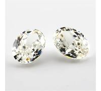 6X8mm Ovale Crushed Ice Cut Loose CZ Stone 5A Cubic Zirconia Gemme sintetiche per la creazione di gioielli n. 25 Beige 6x8mm 5pcs