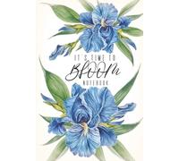 6x9 Inch Lined Notebook for Women: Watercolor Deep Blue Iris Cover | The Bloom Collection by Koriell: Wisdom & Inspiration Journal Gift