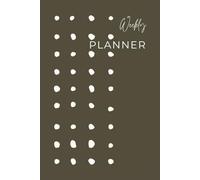 6x9 Inch Weekly Planner with Brown and White Polka Dot Soft Cover - 105 Pages, Space for Daily Planning, To-Do Lists, Notes, and Lined Pages