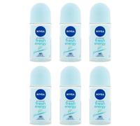 6xNivea Energy Fresh Deodorante Antitraspirante Roll On Stick da Donna...