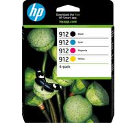 6ZC74AE HP 912 4-pack Black/Cyan/Magenta/Yellow Original Ink Cartridges