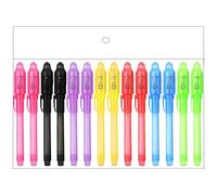 7/14 Pz Spies Pen Magics Penna Scrittura Segreta Bambini Penna Invisibile Inchiostri Penna con Luce per Gioco Misterioso