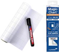 7-159000-A4 Magic-Chart Notes Flipchart, Fogli Elettrostatici Riposizionabili In
