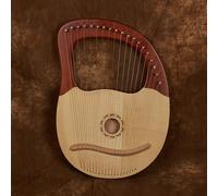 7/19 Stringhe Lyre Harp Mogano Lettere Note Musicali, Arpa Lira per Adolescenti, Arpa a Leva per L'accompagnamento Della Band, Registrazione Delle Canzoni(19 strings-d)
