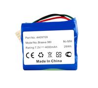 7.2V 4000mAh 4409709 NI-MH Batteria Compatibile con iRobot Braava 390T, 380T, 380, Mint Plus 5200, 5200B, 5200C aspirapolvere
