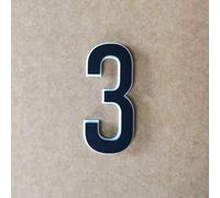 7.3CM Numeri Civici Da for Esterni, Targa Personalizzata Con Numero Civico, Targa Con Indirizzo Del Cortile, Targhe Magnetiche E Autoadesive Personalizzate for La Casa(Black,3,7.3x3.3CM)