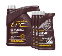 7 (4+3x1) Litri MANNOL SAE 75W-90 Basic Plus Olio Per Trasmissione API GL4+