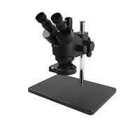 7-45X Body Continuo Zoom Trinoculare Stereo Microscope Staffa metallica 56 Lampada perlina Anello luminoso