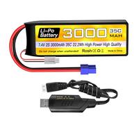7.4V 3000mAh 2S Lipo batteria 35C EC3 spina con cavo di ricarica USB per RC auto camion RC barca RC Quadcopter FPV Drone Batteria