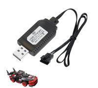 7,4V Caricatore USB Universale per Batteria LiPo 2S con Spina SM-4Pin,Compatibile con Auto RC, Drone, Barca e Altri Giocattoli Radiocomandati - Carica Sicura e Indicatore LED,1 pezzi