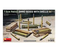 7.5cm Pak40 Scatole Munizioni Con Gusci Set 1set Miniart 1/35, Obus E