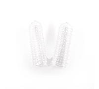 7.5CM Trasparente Femminile Masturbatore Doppio Finger Manica Adulto Giocattoli Sesso per Le Donne G-spot Clitoride Stimolatore Vaginale Massager