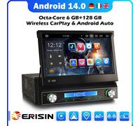 7"6+128GB Android 14 8-Core Autoradio Universal 1DIN Navigatore CarPlay DSP WIFI