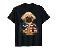 7-6 George Washington Seven Six American Pug Maglietta