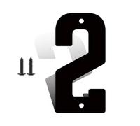 7.62CM Civici In Metallo Nero Da for Esterni, Numeri Piccoli E Moderni for Cassette Postali for Esterni, Numeri Civici for Casa, Numeri Di Stanza for Porte Personalizzato Riconoscibile(2)