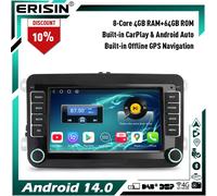 7" 64GB Android 14 Autoradio DAB+ Per VW Passat Polo Golf 5/6 Tiguan Touran Seat